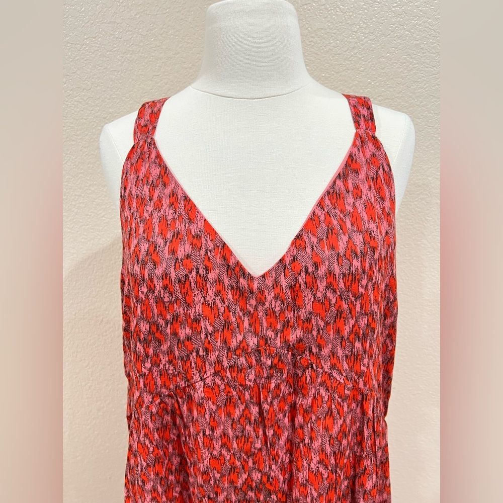 Joie Red Tiered Maxi Dress in Tea Rose NWT Size XL - Picture 4 of 15